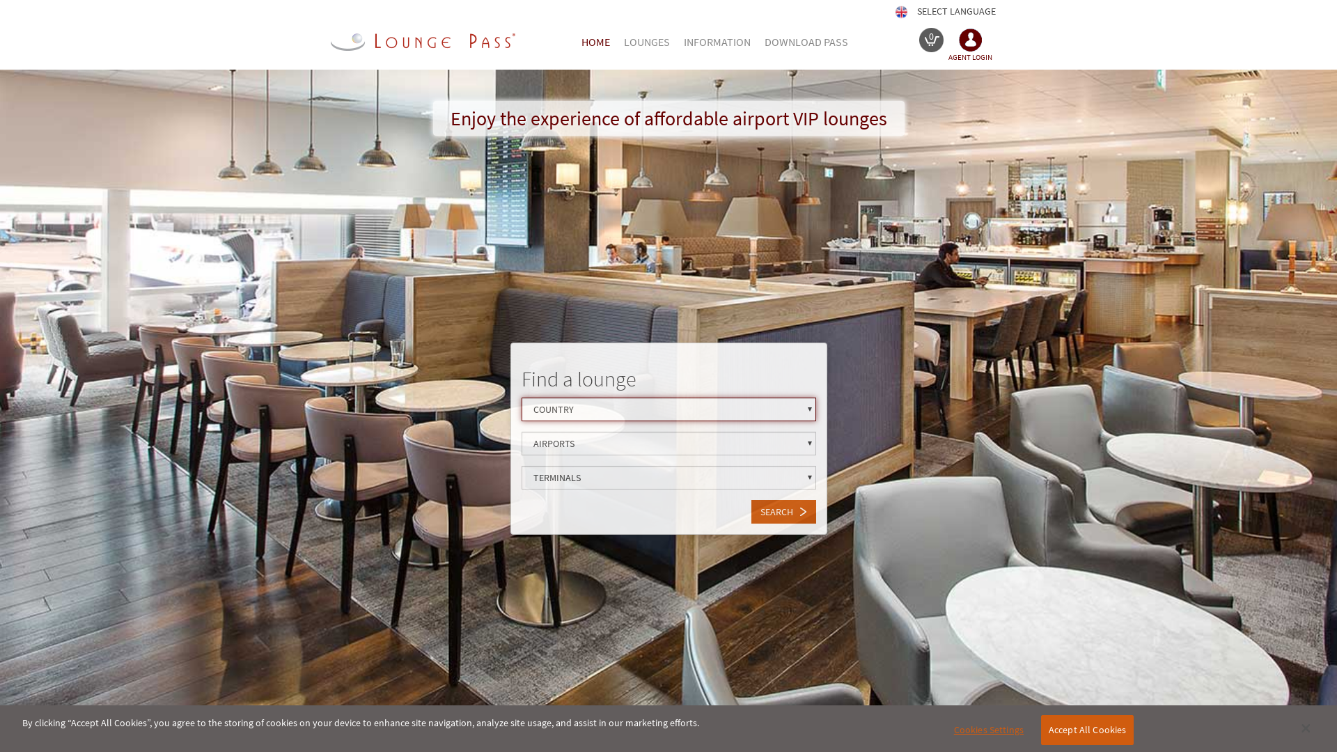 Screenshot https://loungepass.com/