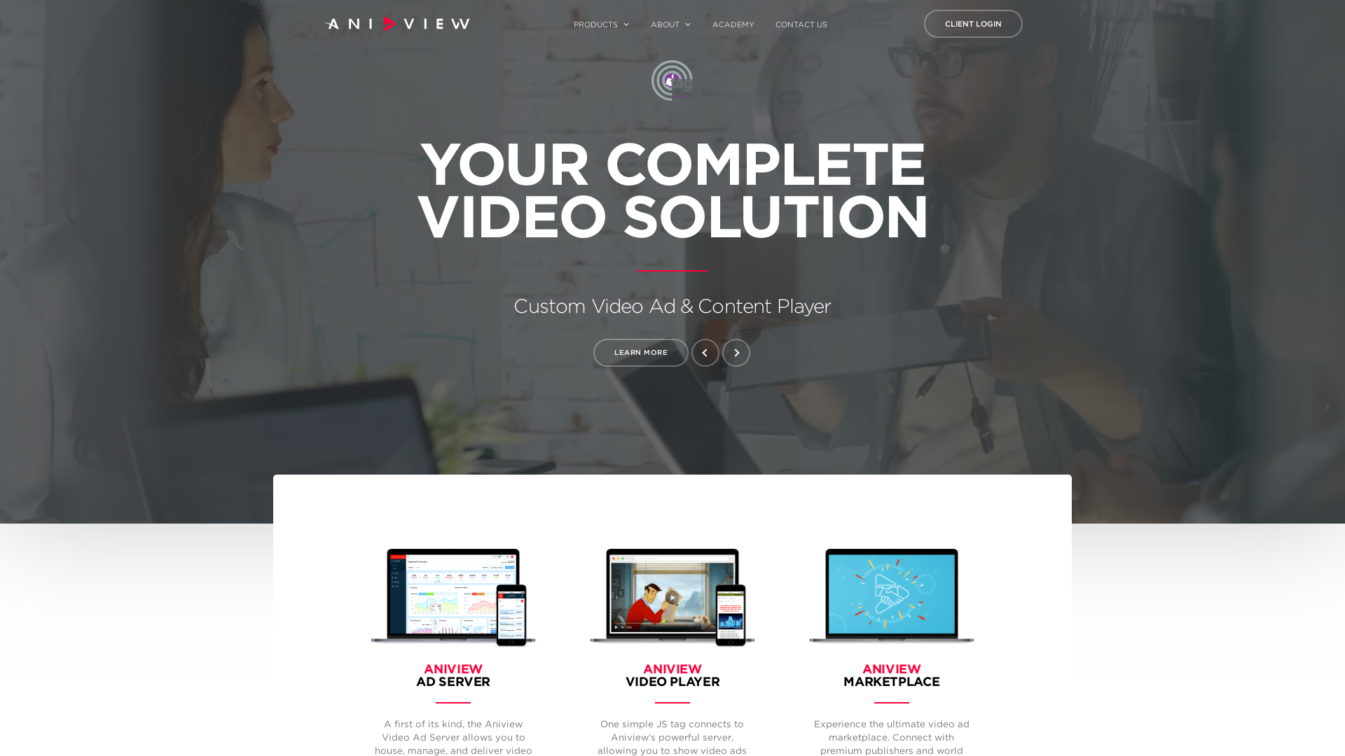 Screenshot https://aniview.com/